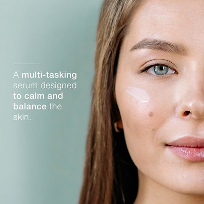 Face serum Skincode Oil Control Balancing Serum 30ml with matte finish for oily skin on model on Tampa Home & Garden Store