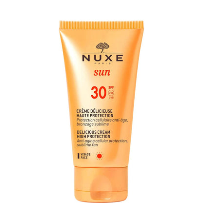 NUXE Sun Cream for Face SPF30 orange tube, 50 ml with NUXE Paris branding on Tampa Home & Garden Store