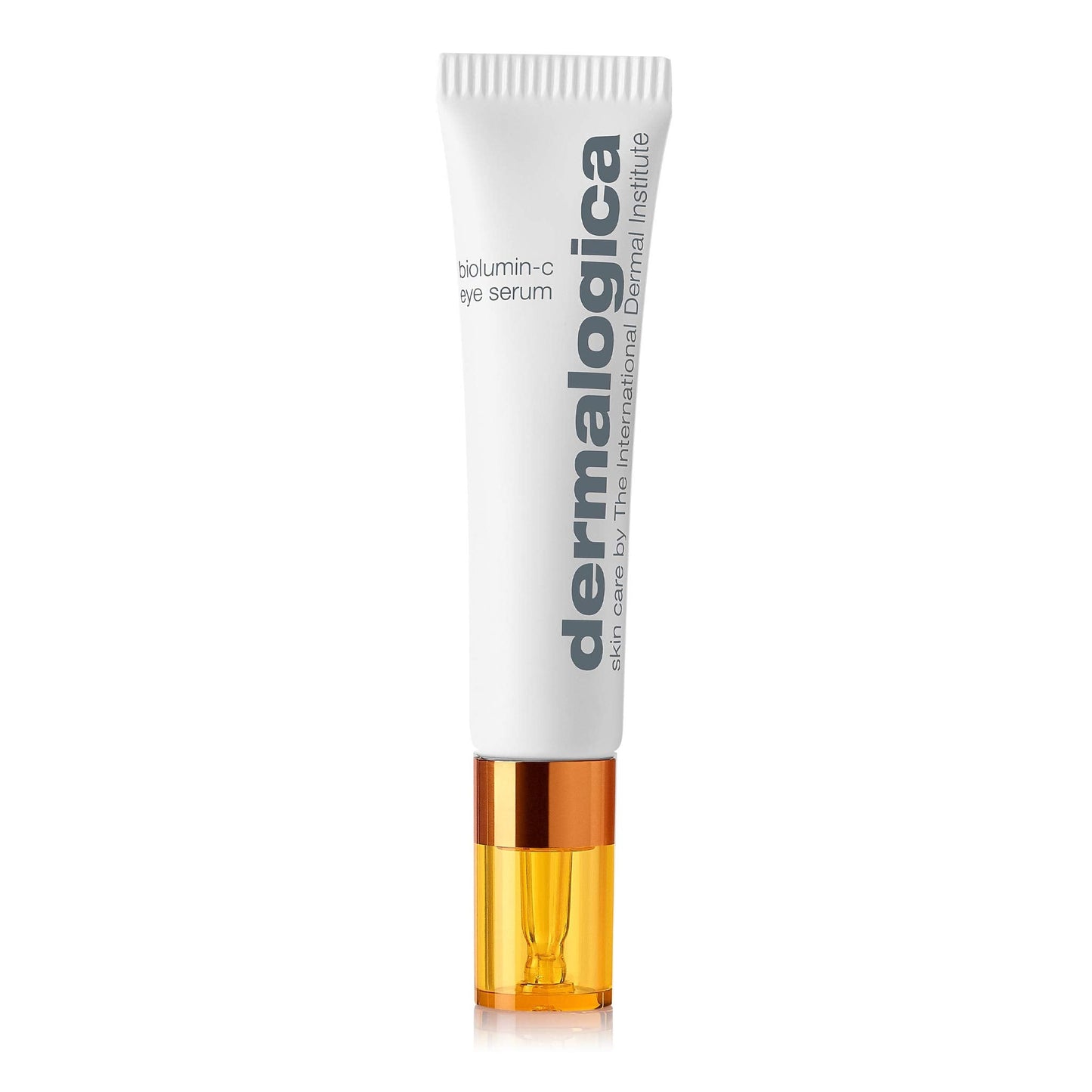 Dermalogica Biolumin-C Eye Serum eye cream white tube amber glass bottle with gold cap on Tampa Home & Garden Store