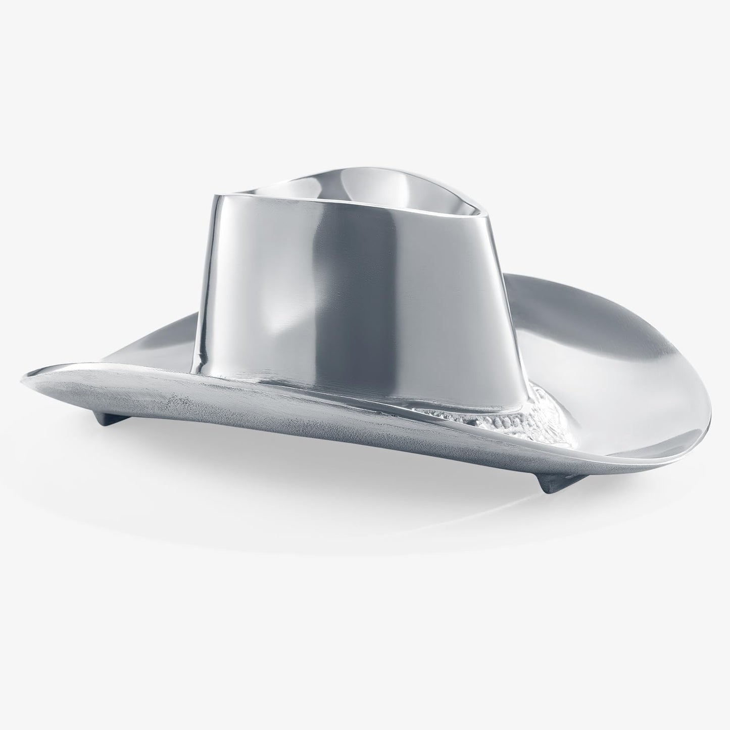 The Silver Brass Cowboy Hat Chip And Dip Bowl