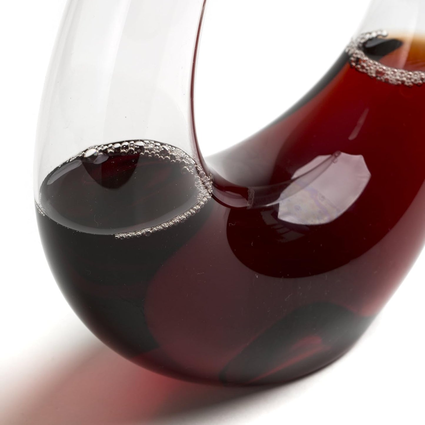 Curved Glass Wine Decanter and Aerator 25 Oz