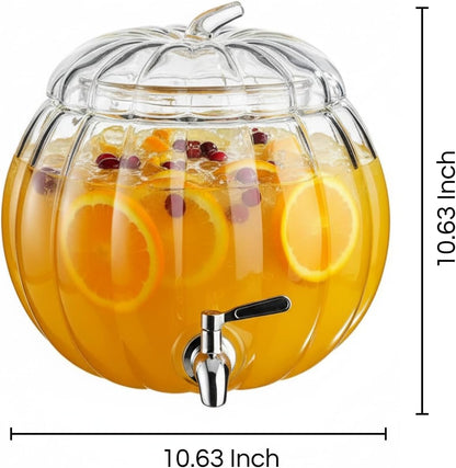 Glass Pumpkin Drink Dispenser And Party Bowl