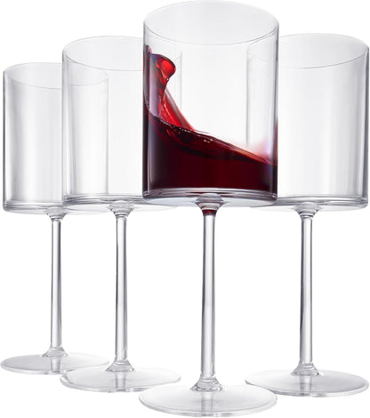 Barcelona Acrylic Stemmed Wine Glasses Set of 4