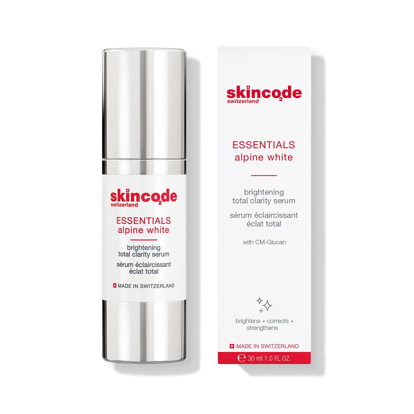 Skincode Brightening Total Clarity Serum bottle with white box on Tampa Home & Garden Store