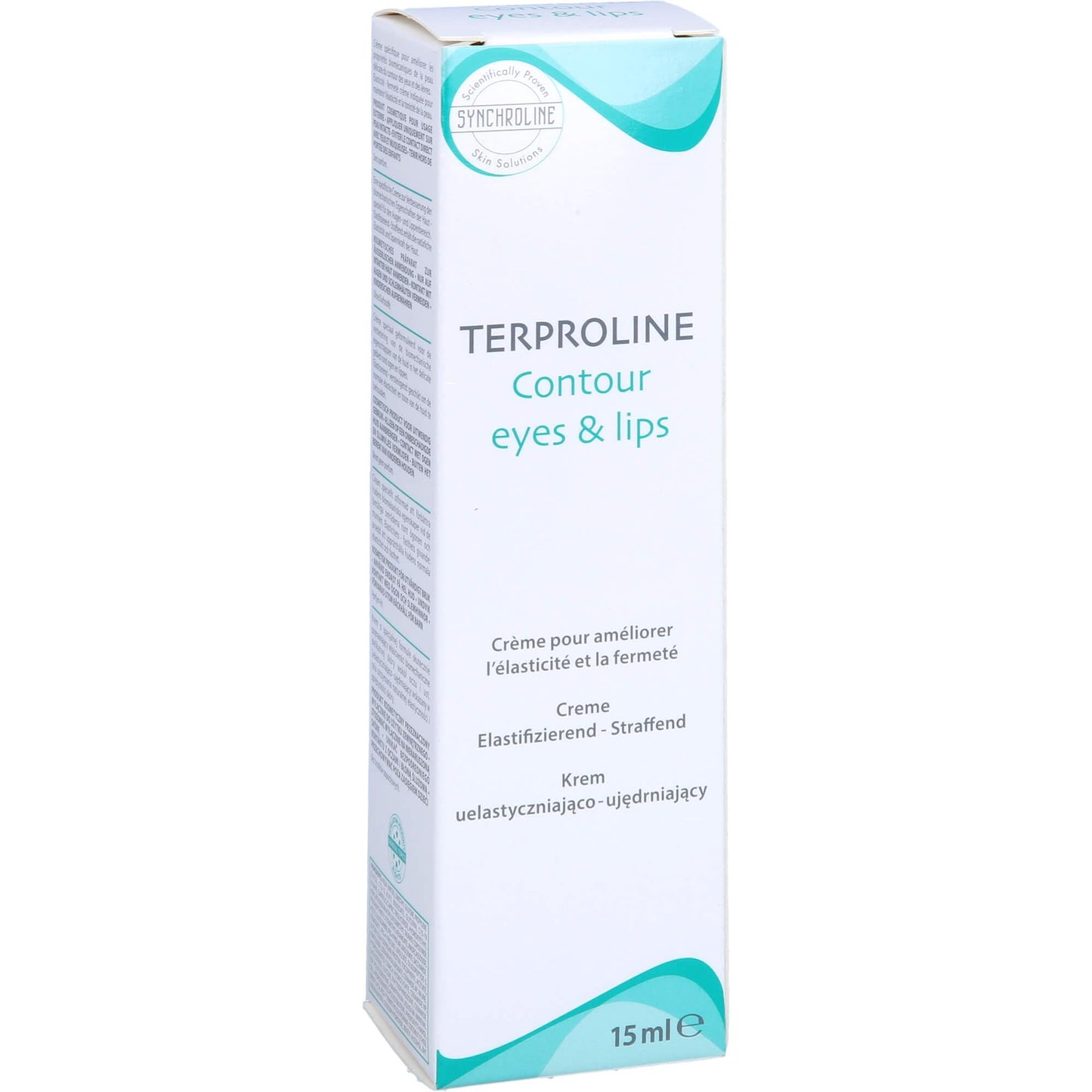 Terproline Contour eyes & lips cream box, white packaging with teal accents, 15 ml on Tampa Home & Garden Store