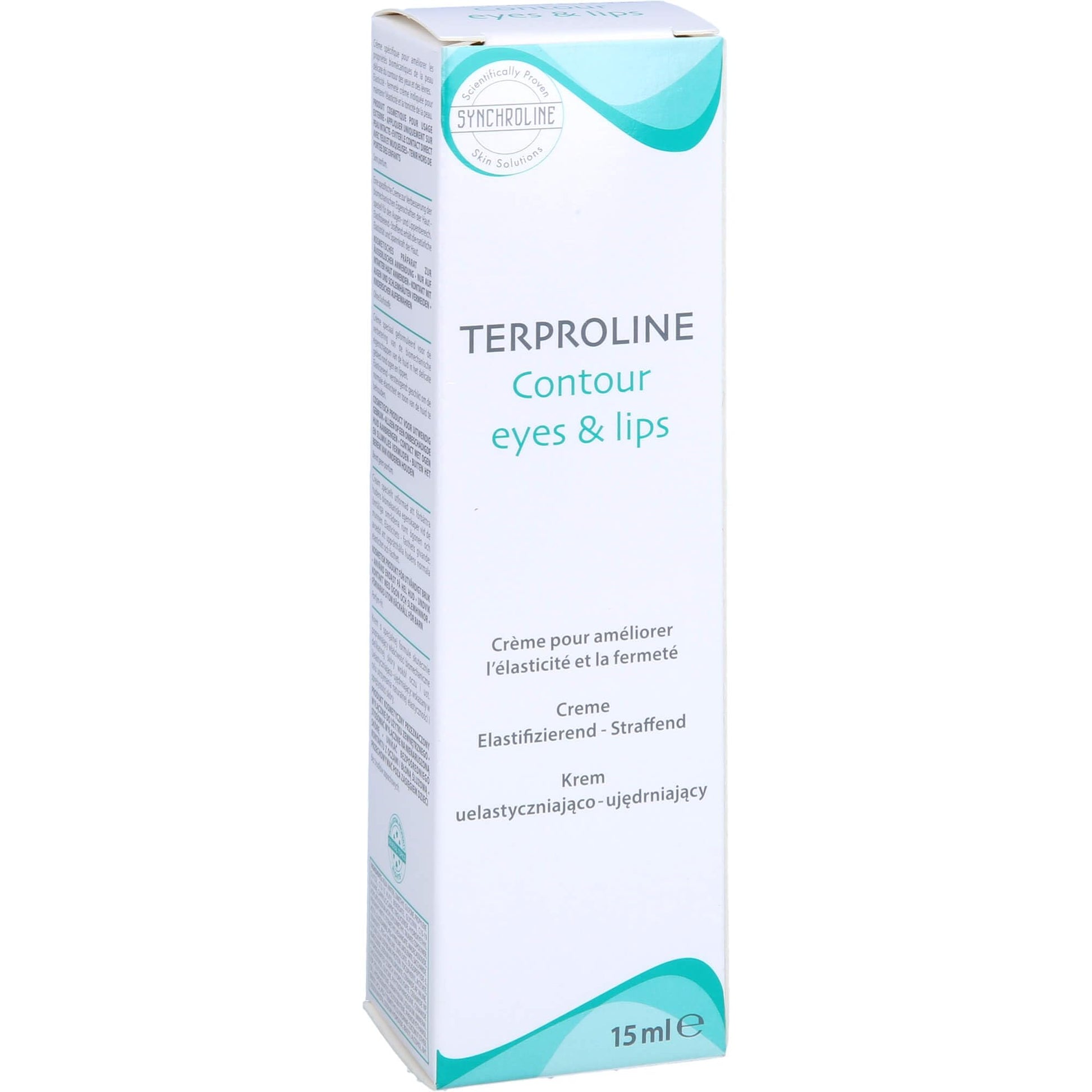Terproline Contour eyes & lips cream box, white packaging with teal accents, 15 ml on Tampa Home & Garden Store