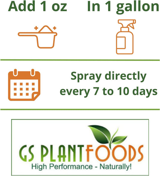 GS Plant Foods 20-20-20 All Purpose Fertilizer with kelp and micronutrients spray schedule on Tampa Home & Garden Store