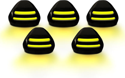 Five Ford F-250 Super Duty smoked amber slim LED roof cab lights for 1999-2016 on Tampa Home & Garden Store