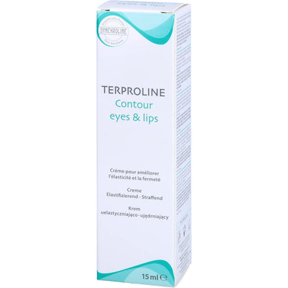 Synchroline Terproline Contour eyes & lips cream box, white with teal accents, 15 ml on Tampa Home & Garden Store