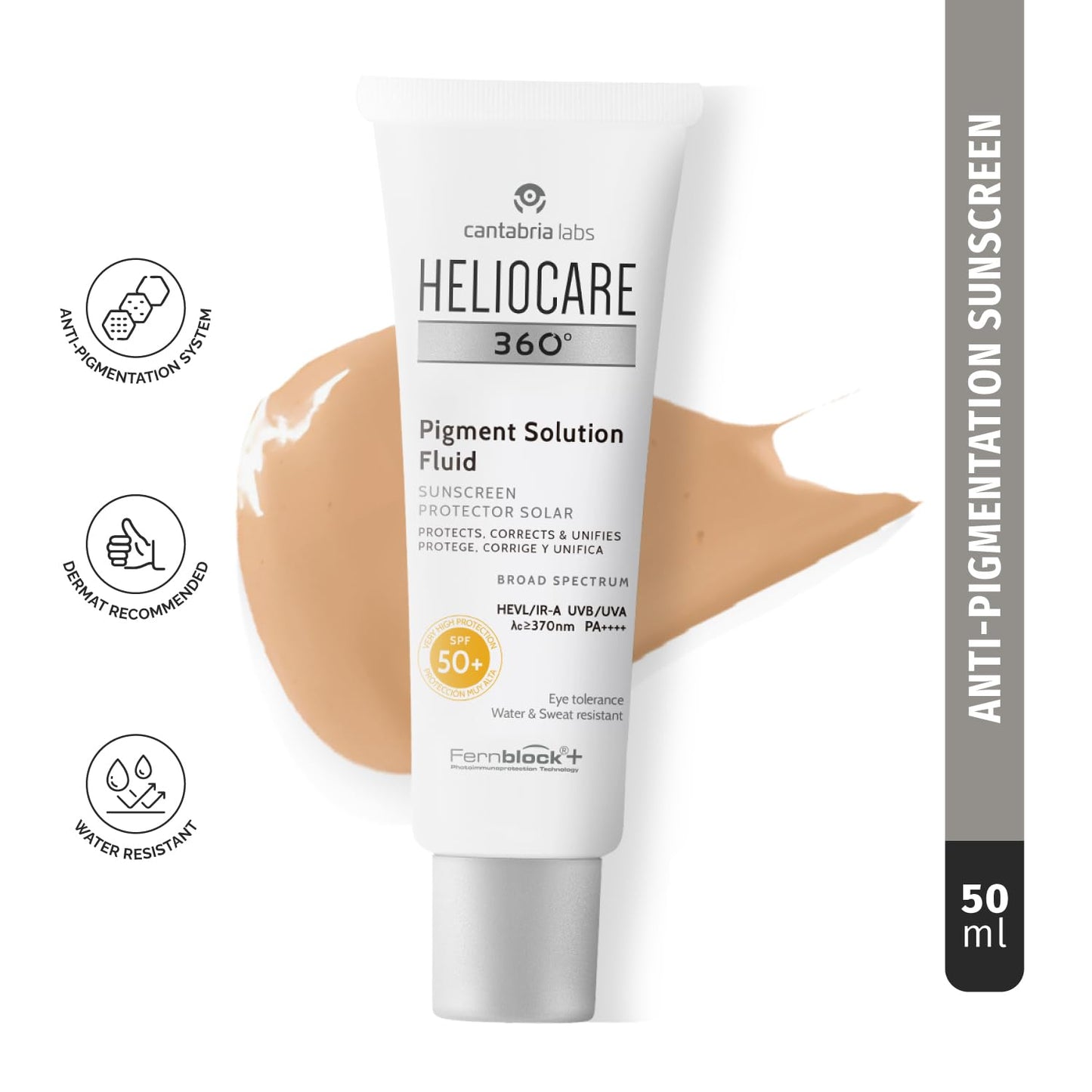 Sunscreen Fluid Heliocare 360° Pigment Solution Fluid SPF50+ water resistant Beauty Care Bag on Tampa Home & Garden Store