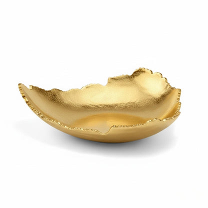 Gold Platter Bowl And Modern Table Centerpiece