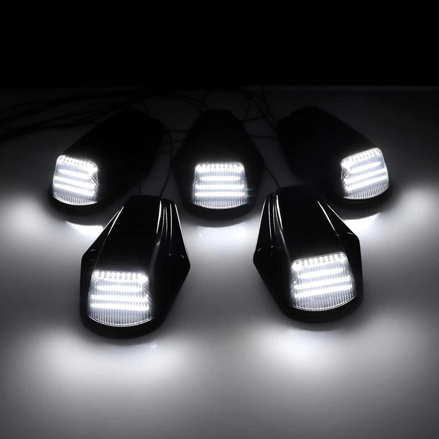 1984-1998 Ford F-250 Super Duty LED roof cab lights, clear smoked white amber, 5-pack on Tampa Home & Garden Store