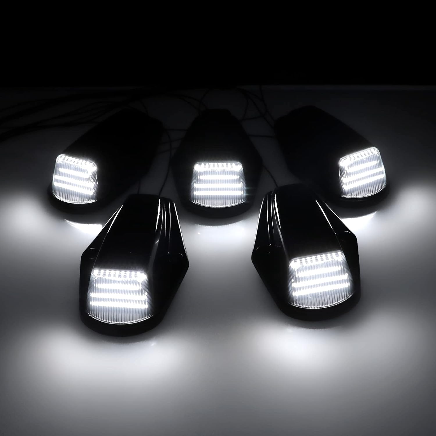1984-1998 Ford F-250 Super Duty LED roof cab lights, clear smoked white amber, 5-pack on Tampa Home & Garden Store
