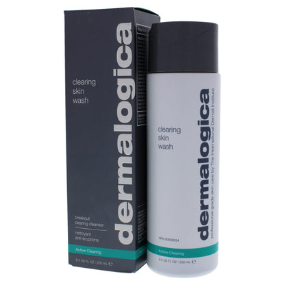 Dermalogica Clearing Skin Wash bottle and box with teal Active Clearing band on Tampa Home & Garden Store