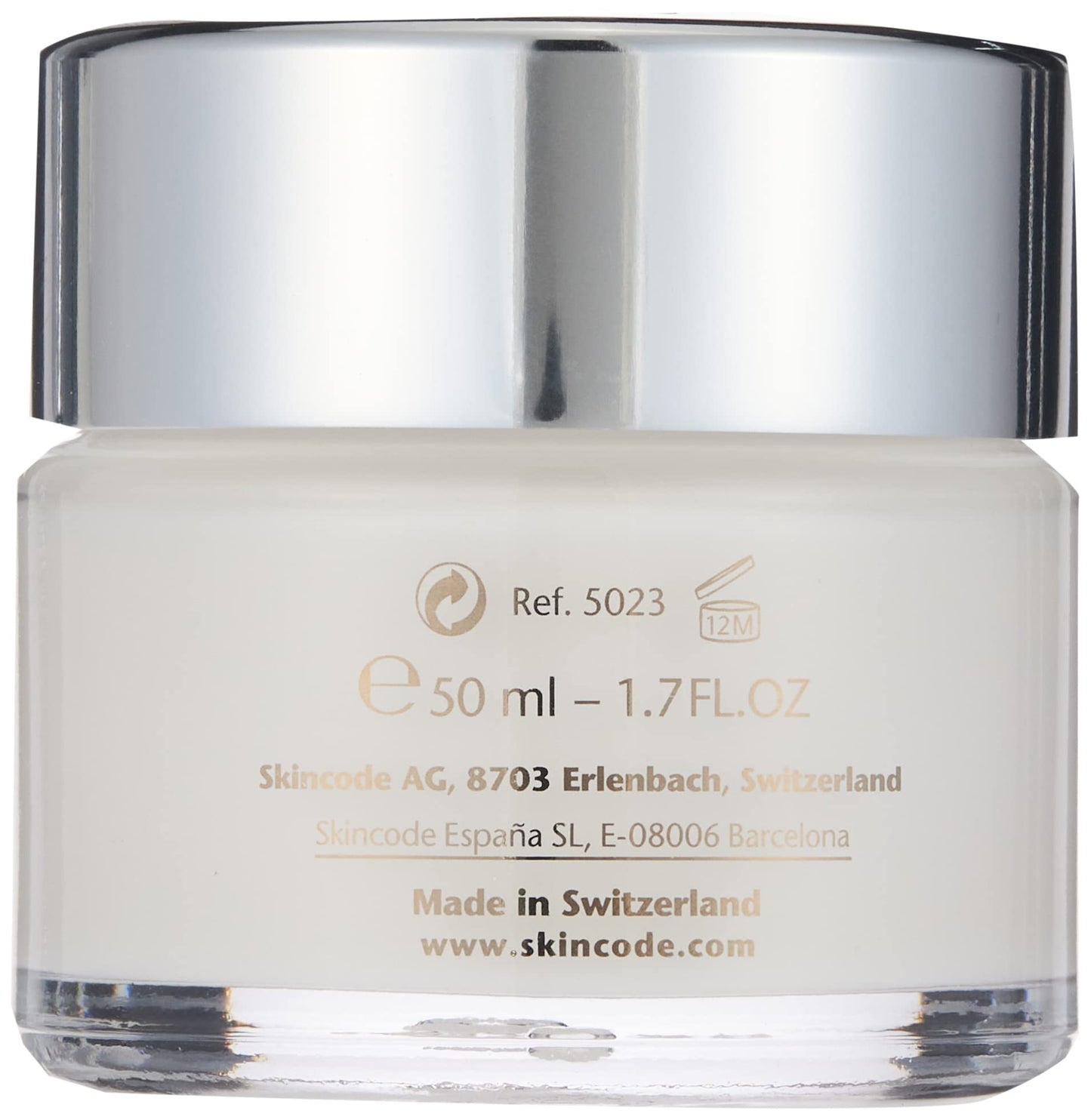 Skincode Night Cream jar with silver cap, 50 ml, retinyl palmitate & hyaluronic acid, Switzerland on Tampa Home & Garden Store