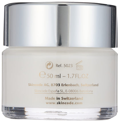 Skincode Night Cream jar with silver cap, 50 ml, retinyl palmitate & hyaluronic acid, Switzerland on Tampa Home & Garden Store
