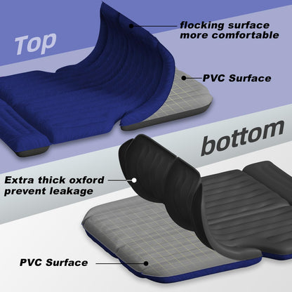 Umbrauto SUV air mattress navy with PVC surface and blue quilted top for car camping on Tampa Home & Garden Store