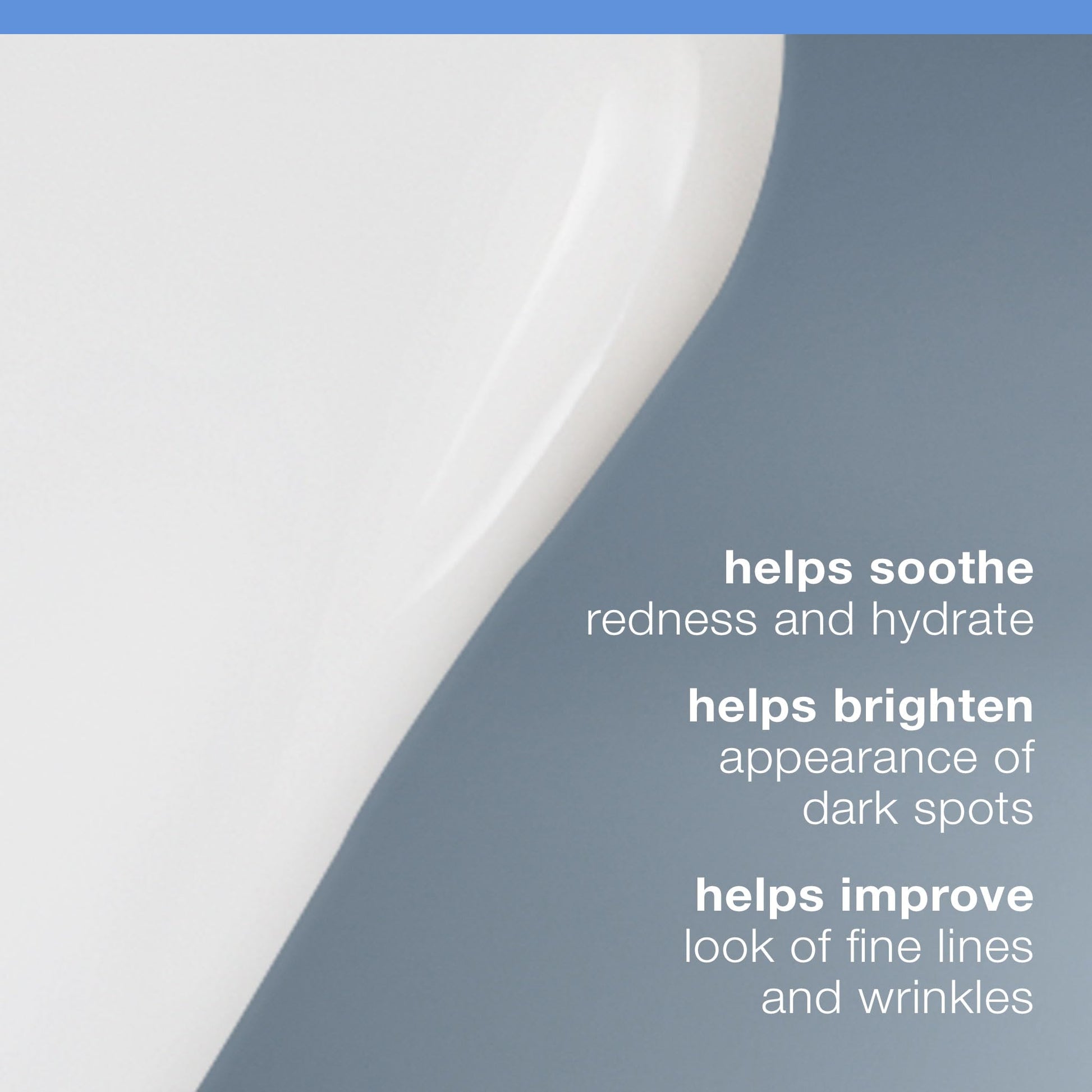 Dermalogica Smart Response Anti-Aging Serum banner; white curves on blue background with text on Tampa Home & Garden Store