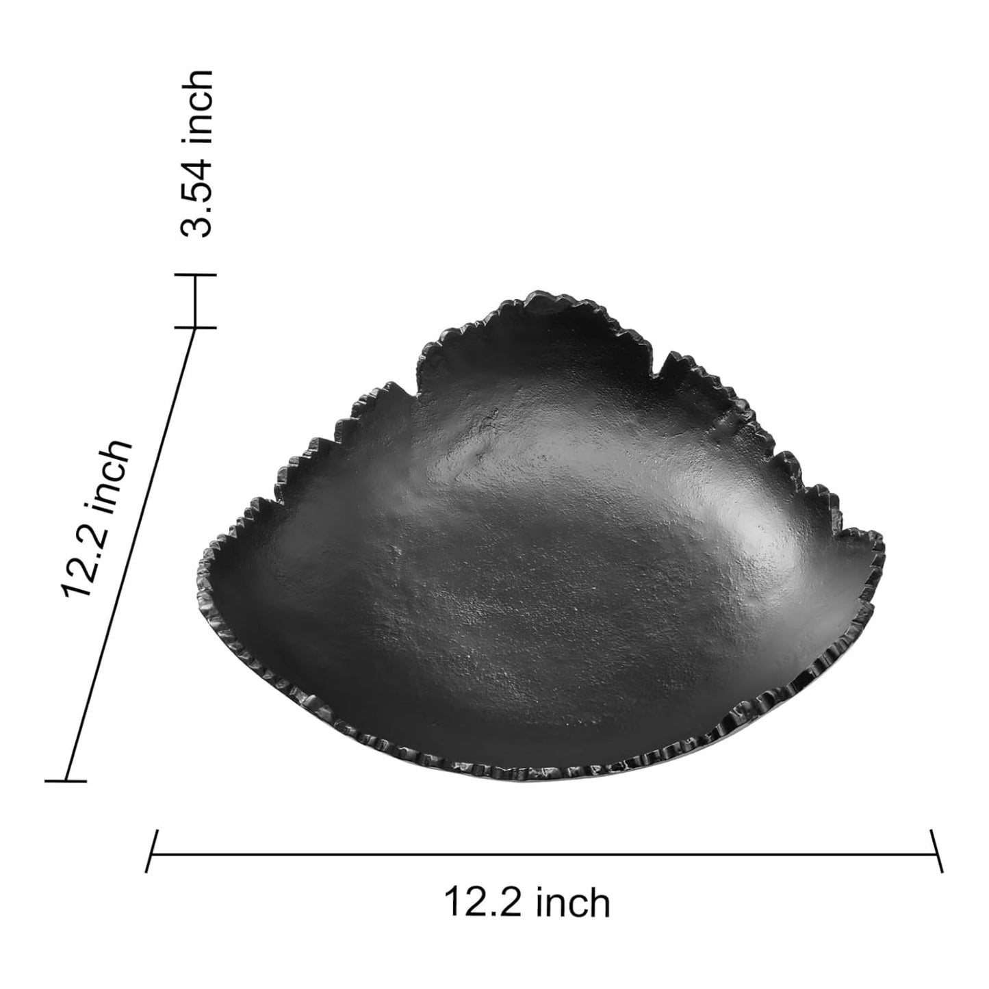 Black Decorative Platter Bowl and Aluminum Tray