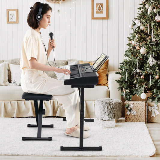61-Key Portable Electronic Keyboard Piano with Stand and Stool - Tampa Home & Garden Store