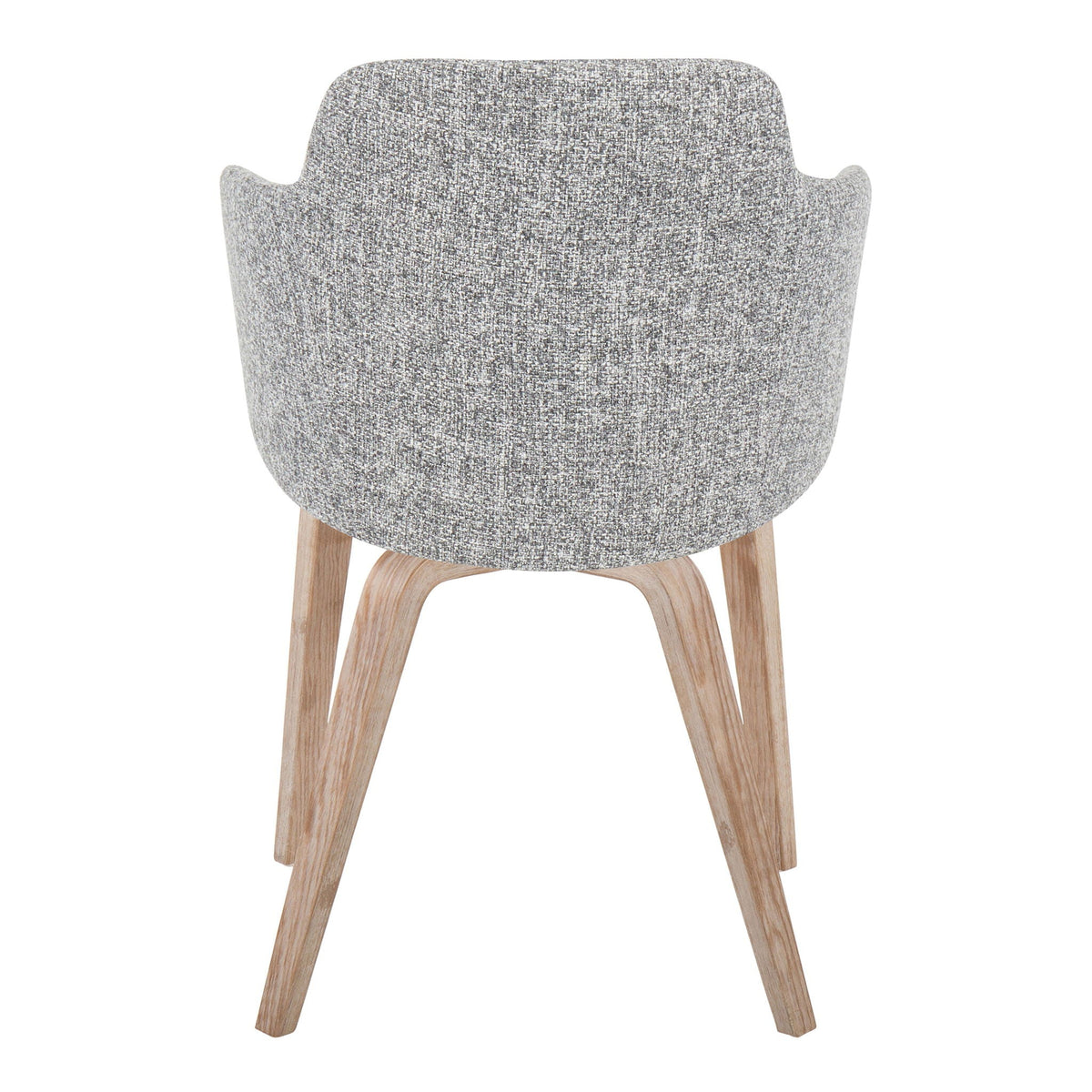 Dining chair set of 2 with gray padded seats, textured fabric and wooden legs HouseOfZazla on Tampa Home & Garden Store