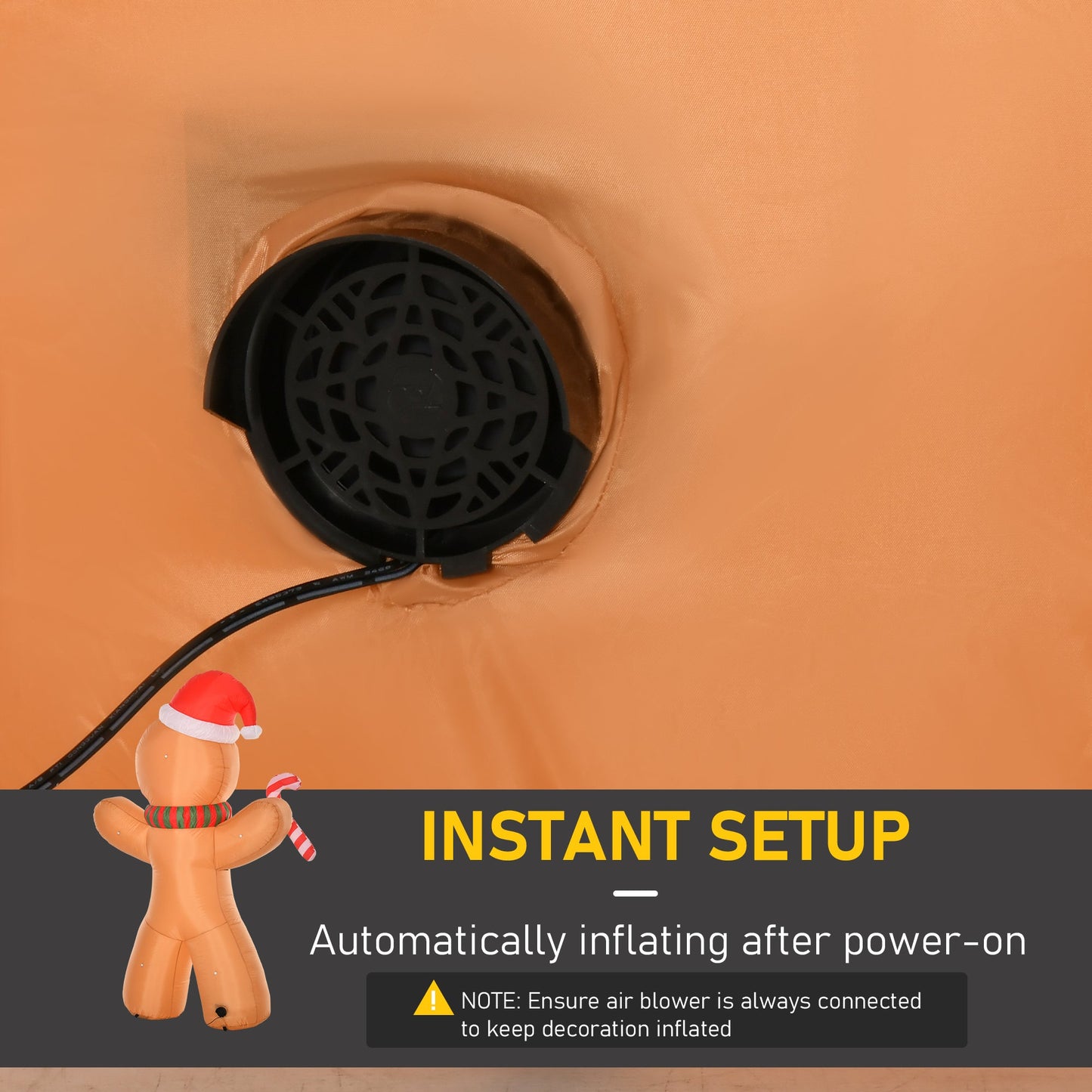 Outdoor Inflatable Gingerbread Yard Ornament