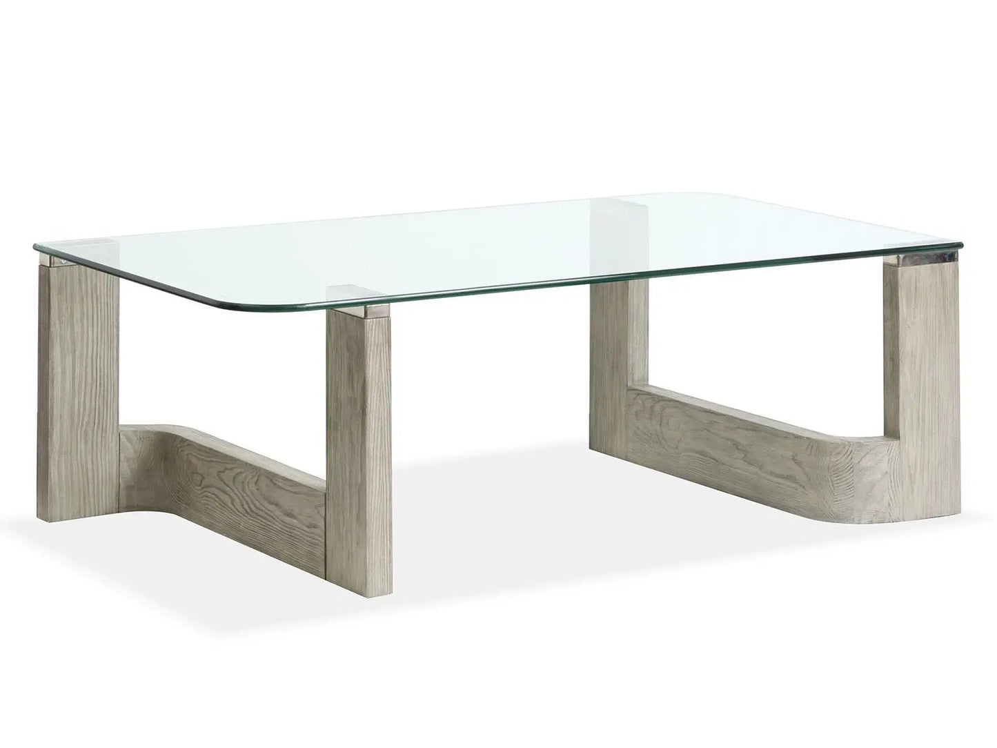 Bartlett rectangular table with glass top and light wood legs Unique Piece Furniture on Tampa Home & Garden Store