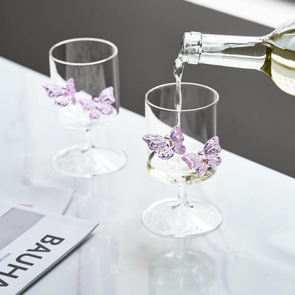 Butterfly Wine Goblet Set and Two Glass Holders