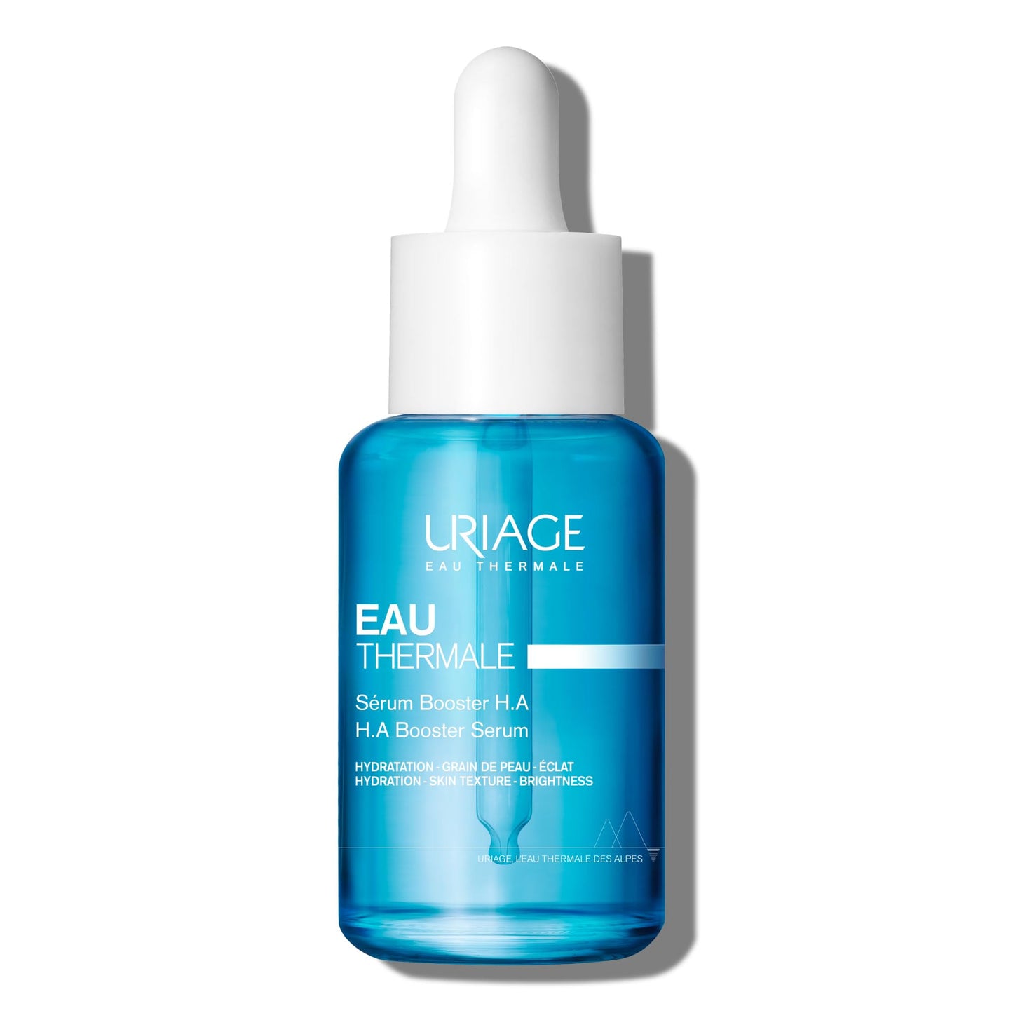 Face serum URIAGE Booster Serum bottle, blue glass, hydrating hyaluronic acid on Tampa Home & Garden Store