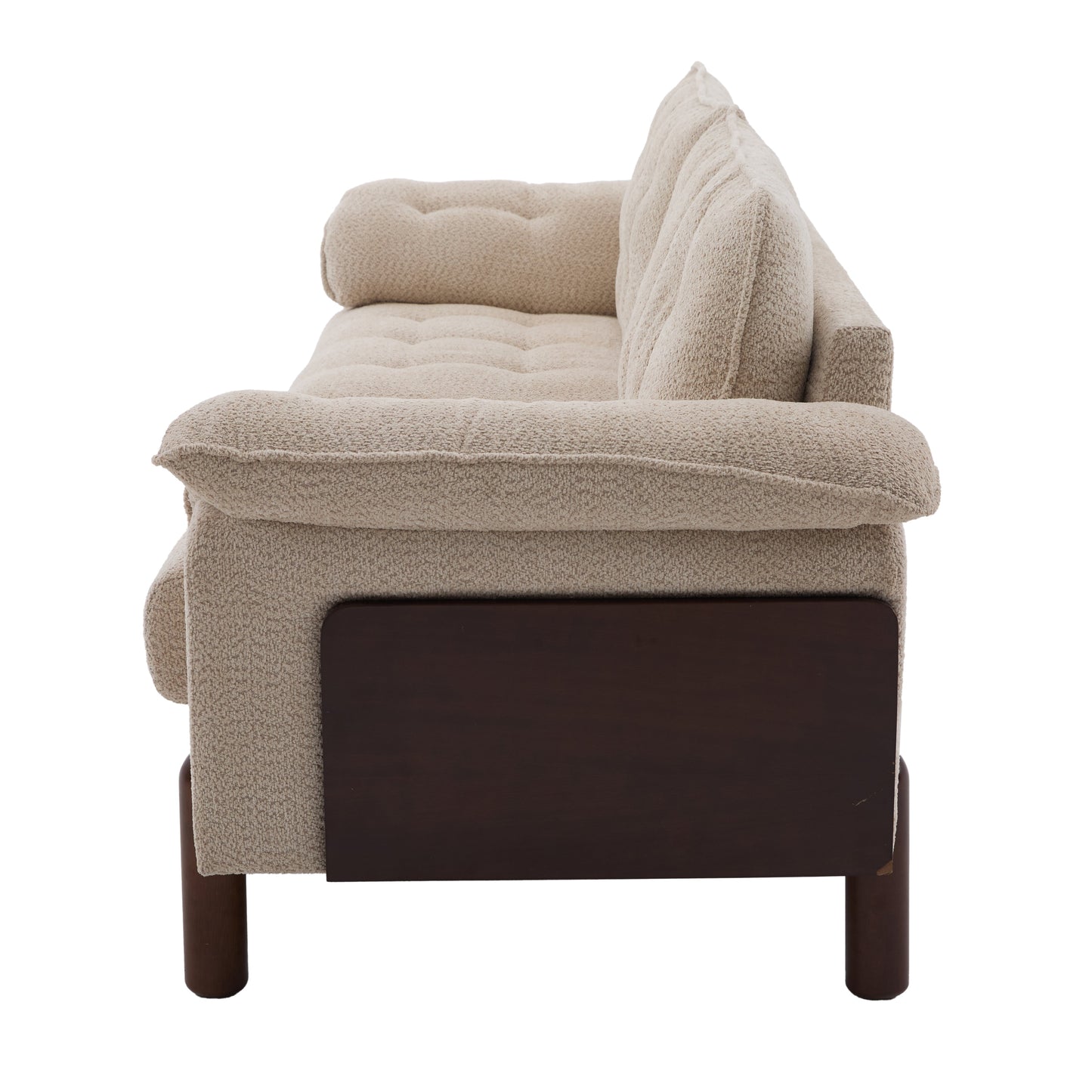 Modern Boucle Three Seater Upholstered Sofa