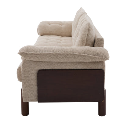 Modern Boucle Three Seater Upholstered Sofa