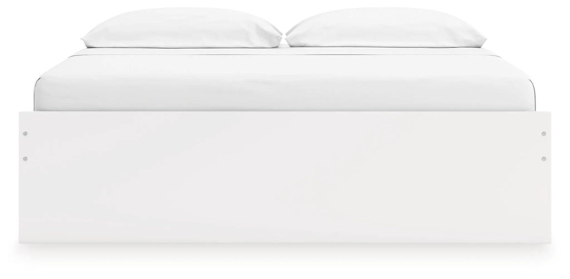 Onita platform bed white finish by Unique Piece Furniture with low-profile footboard on Tampa Home & Garden Store
