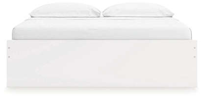 Onita platform bed white finish by Unique Piece Furniture with low-profile footboard on Tampa Home & Garden Store