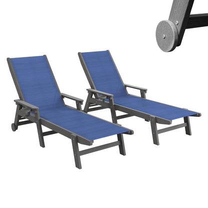 Complete Set of Two Outdoor Pool Lounge Chairs