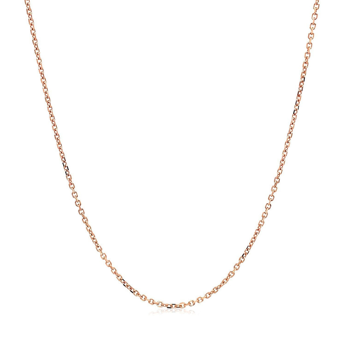 Necklace 18k rose gold diamond-cut cable link chain 1.10 mm by Bids.com on Tampa Home & Garden Store