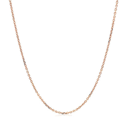 Necklace 18k rose gold diamond-cut cable link chain 1.10 mm by Bids.com on Tampa Home & Garden Store