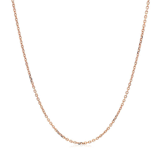 Necklace 18k rose gold diamond-cut cable link chain 1.10 mm by Bids.com on Tampa Home & Garden Store