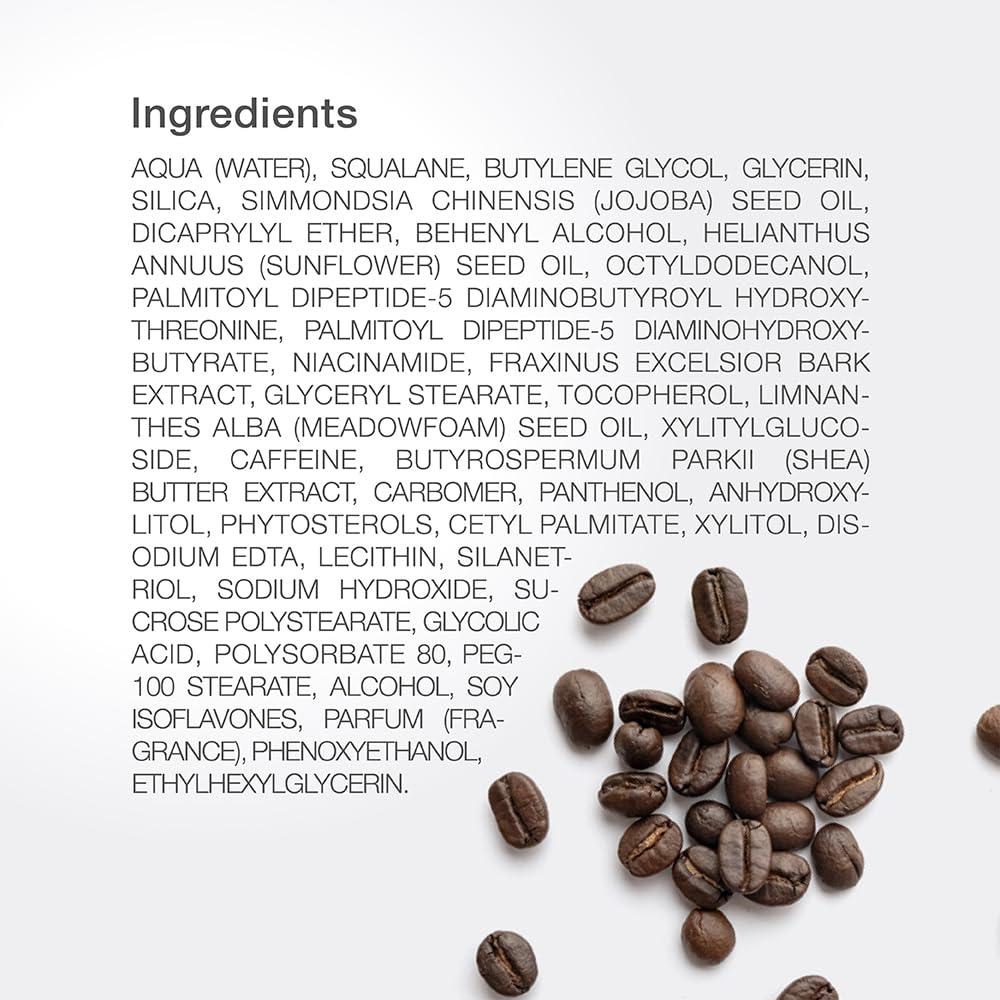 Eye cream Skincode Contour Cream for Wrinkle Reduction, 15ml, ingredients and coffee beans on Tampa Home & Garden Store