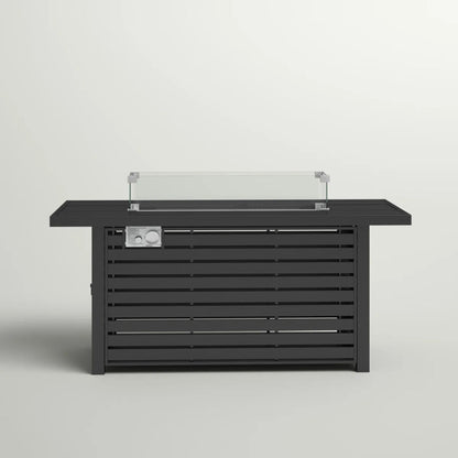 Propane Outdoor Fire Pit Table and Steel Lid