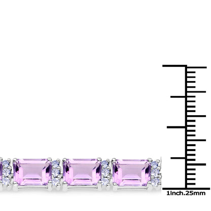 Bracelet with multiple rectangular amethyst and tanzanite stones in .925 silver by Bids.com on Tampa Home & Garden Store