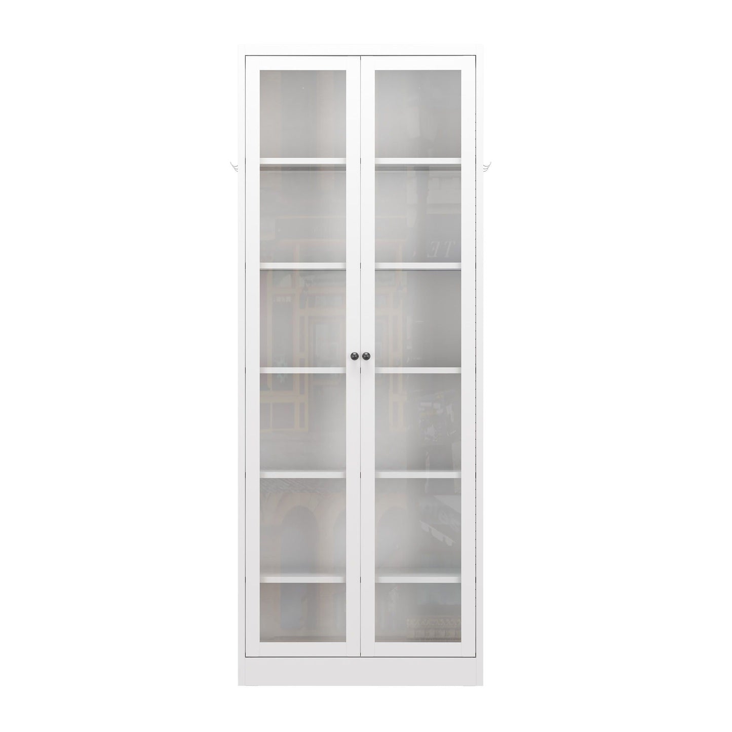 White Metal Kitchen Pantry Cabinet with Shelves