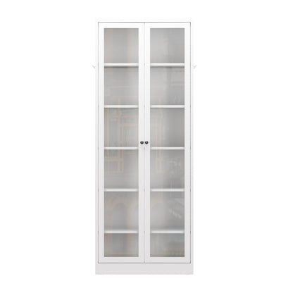 White Metal Kitchen Pantry Cabinet with Shelves