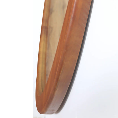 Asymmetrical Wall Mirror with Wooden Frame