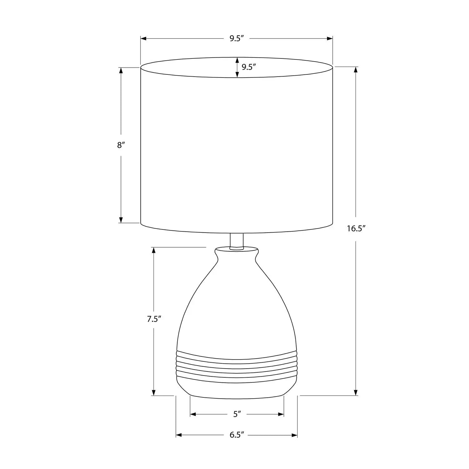 Modern cream table lamp by Unique Piece Furniture with 9.5in shade and 16.5in height on Tampa Home & Garden Store