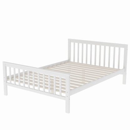 Loft bed with staircase and storage in white wood, HouseOfZazla, loft beds & bed frames on Tampa Home & Garden Store