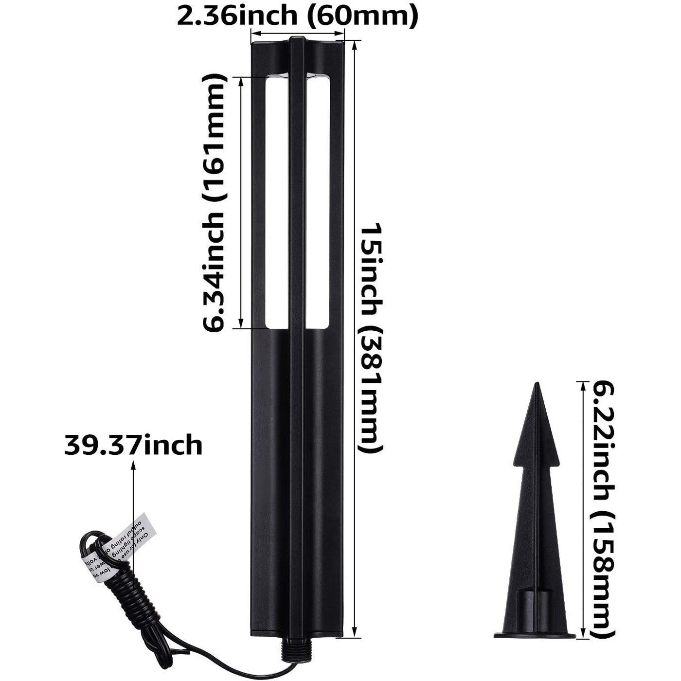 Paquete de 12 luces LED para caminos de bajo voltaje ALP53 de aluminio fundido, 3 W, 12 V CA/CC