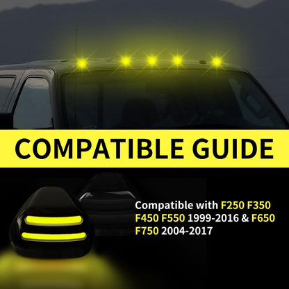 1999-2016 Ford F-250 Super Duty smoked amber slim LED five cab lights by AutoLEDTech.com on Tampa Home & Garden Store