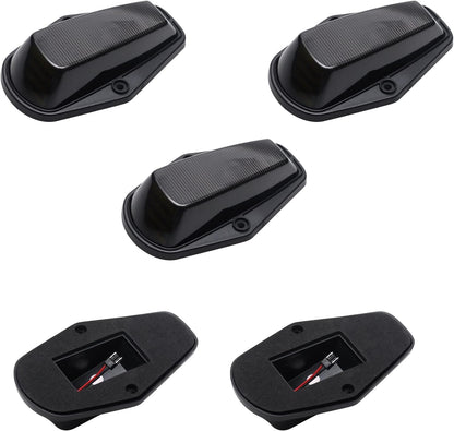 Ford F250 Super Duty LED roof cab lights clear smoked amber lens, black housings, 3-pack on Tampa Home & Garden Store