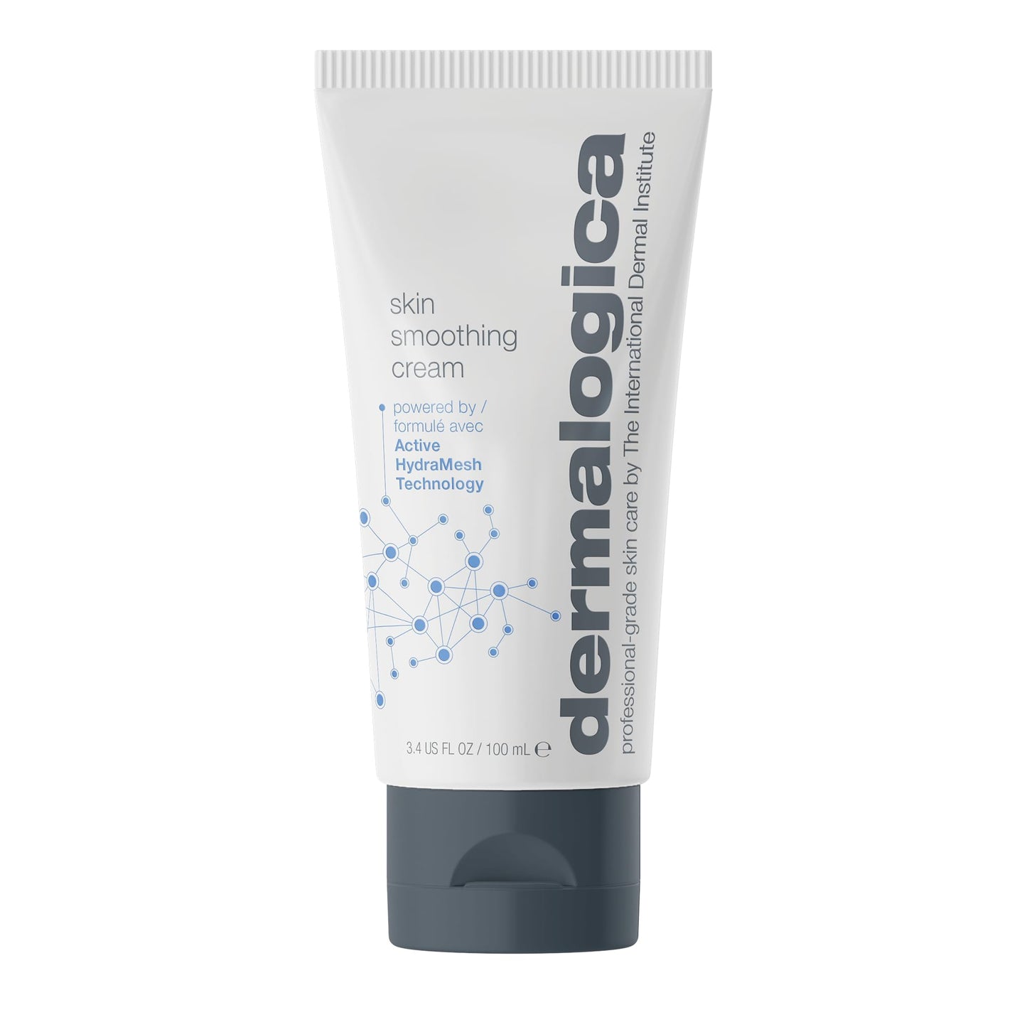 Dermalogica Skin Smoothing Cream tube with blue logo and molecular design on Tampa Home & Garden Store