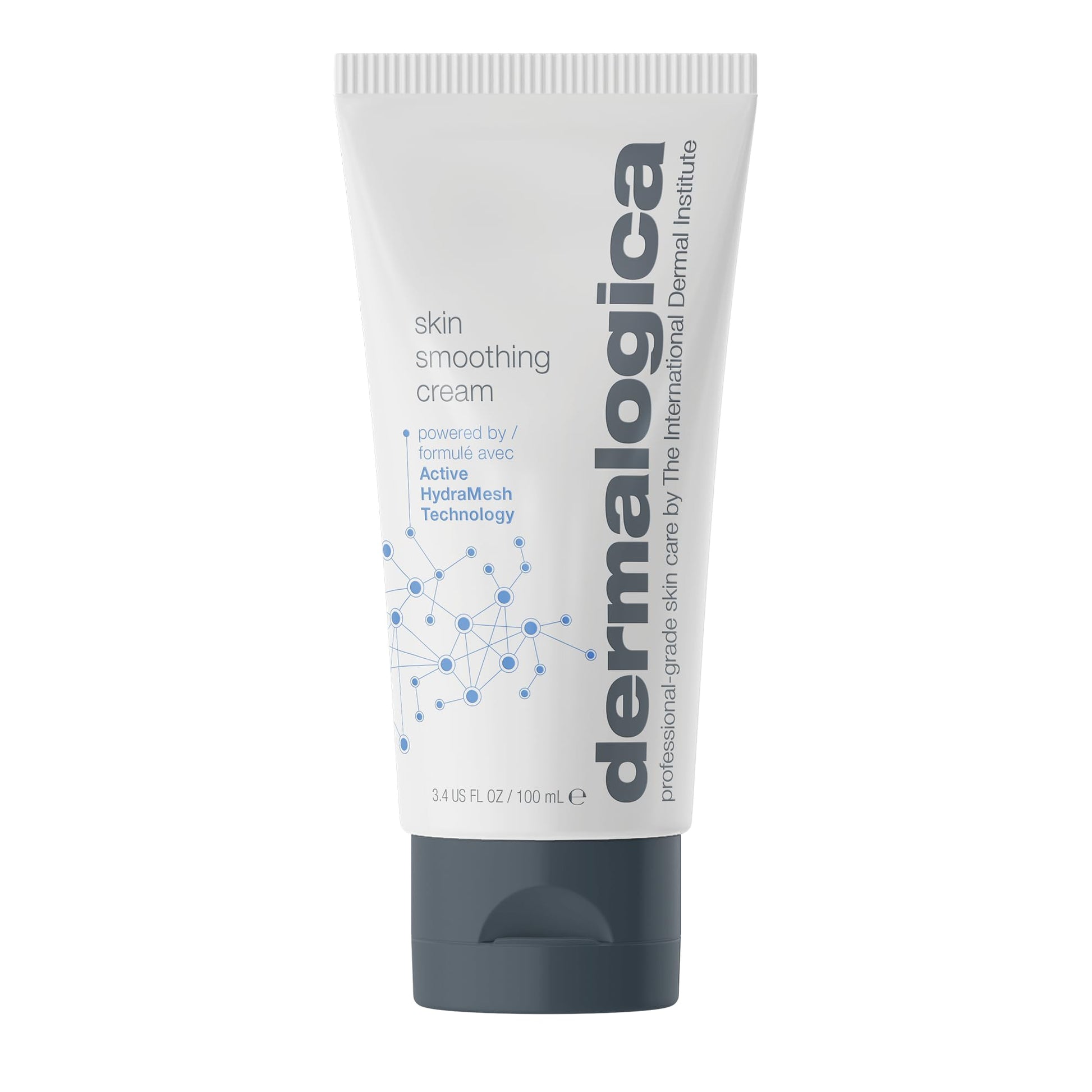 Dermalogica Skin Smoothing Cream tube with blue logo and molecular design on Tampa Home & Garden Store